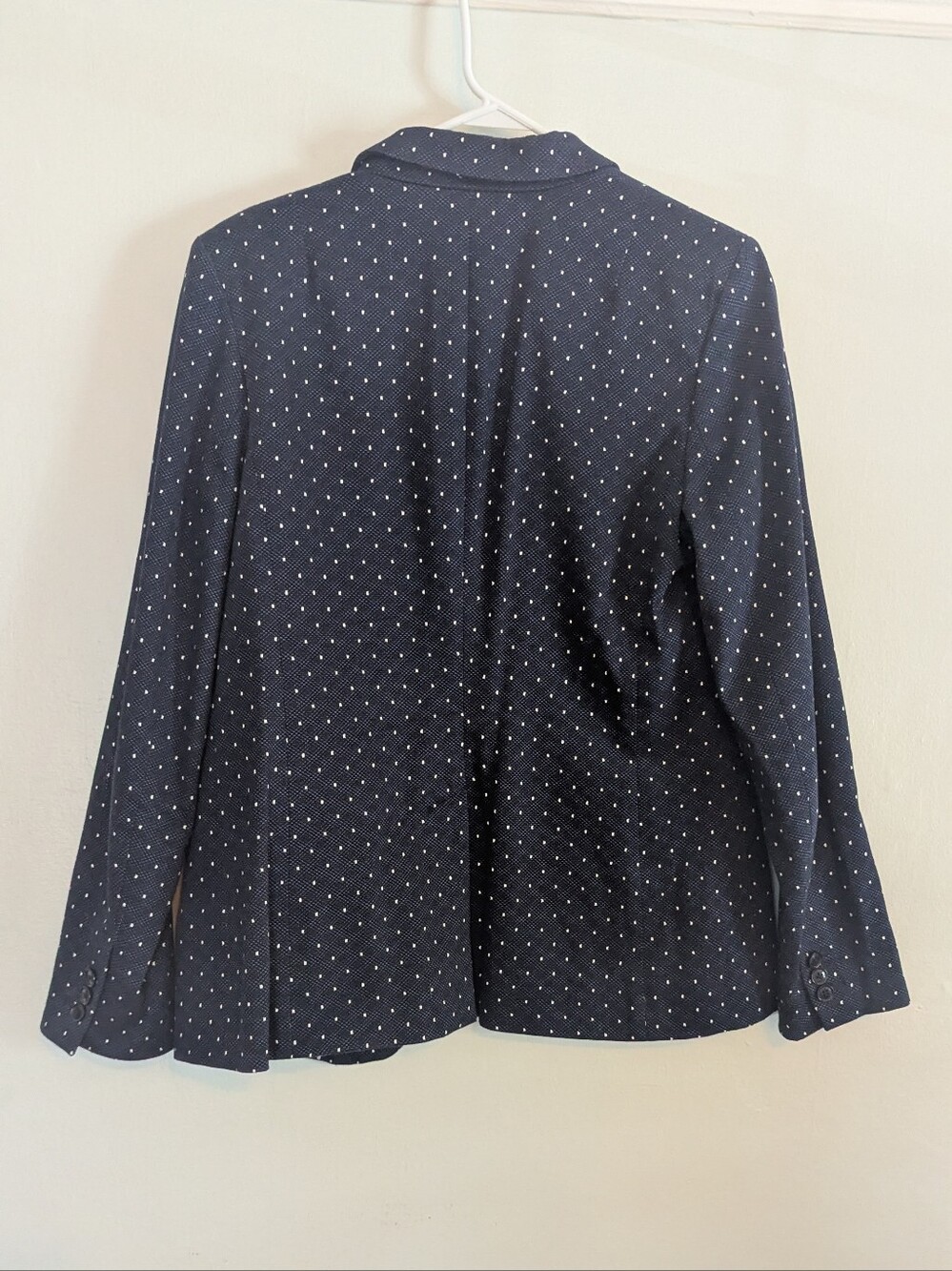 Banana Republic Jacquard Navy Cotton Stretch Blazer 10 - Picture 3 of 13